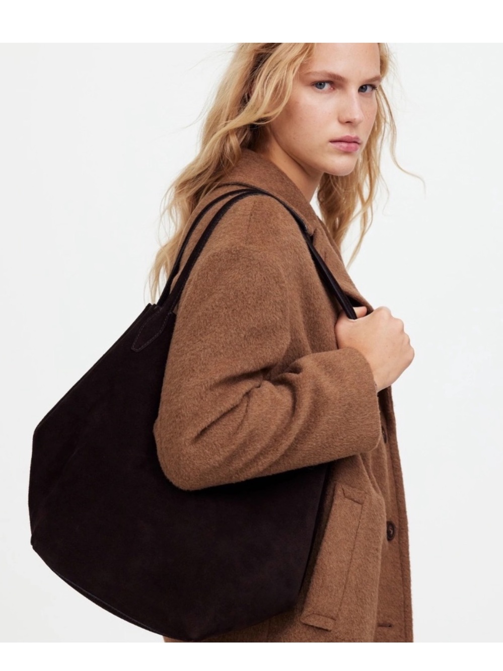 Madewell - The Shopper Tote - Suede - Dark Carob - Picture 3 of 8